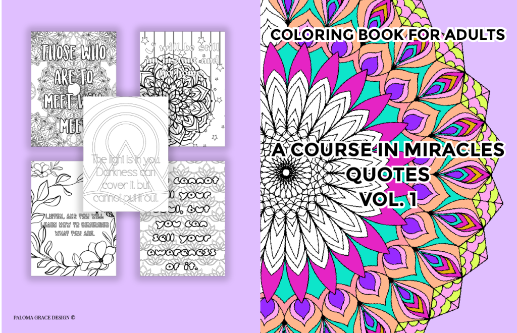 A Course in Miracles Coloring Book, ACIM Coloring book, Maria Saraphina
